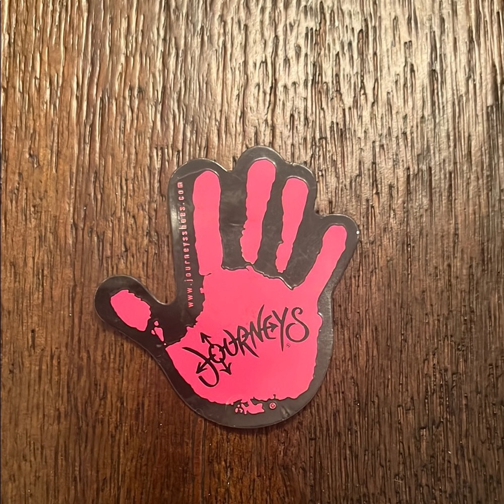 Journeys Small Hot Pink Hand Magnet